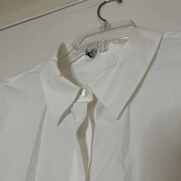 T Alexander Wang button down white cotton tie waist top size XS - Picture 3 of 7